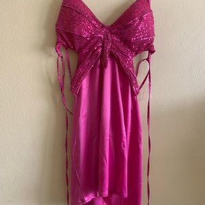 Pink, Sparkly, Butterfly Top, Short Dress